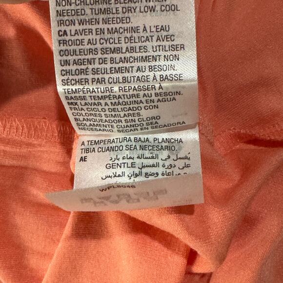 Alfani Medium Tiered Midi Dress Sleeveless Round Neck Keyhole Coral New - Picture 9 of 9